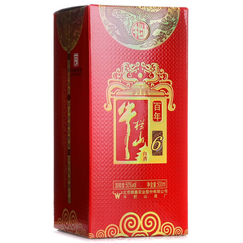 牛栏山 百年红6年 50度 500ml*6瓶 整箱装