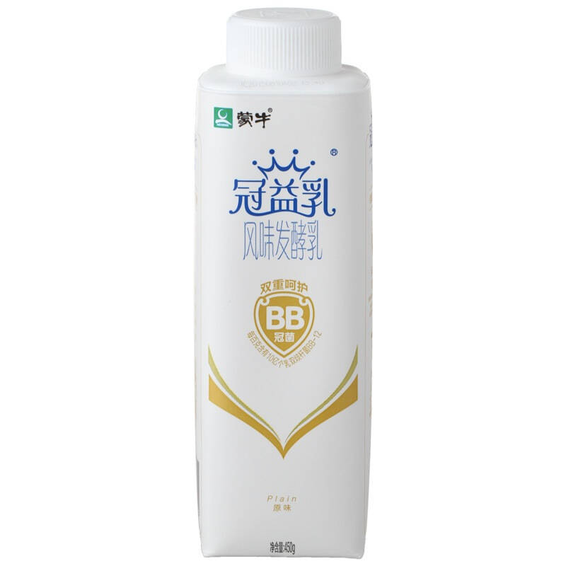 蒙牛(mengniu)冠益乳风味发酵乳 原味酸奶450g*1瓶