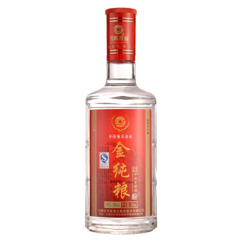 酒 白酒 河套 特价 河套38度金纯粮500ml 中国名酒 浓香型