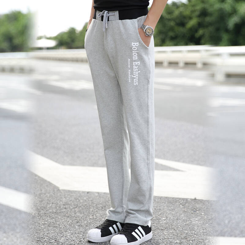 2016春秋运动裤男士休闲裤男长裤子青少年直筒宽松纯棉卫裤秋薄款韩版