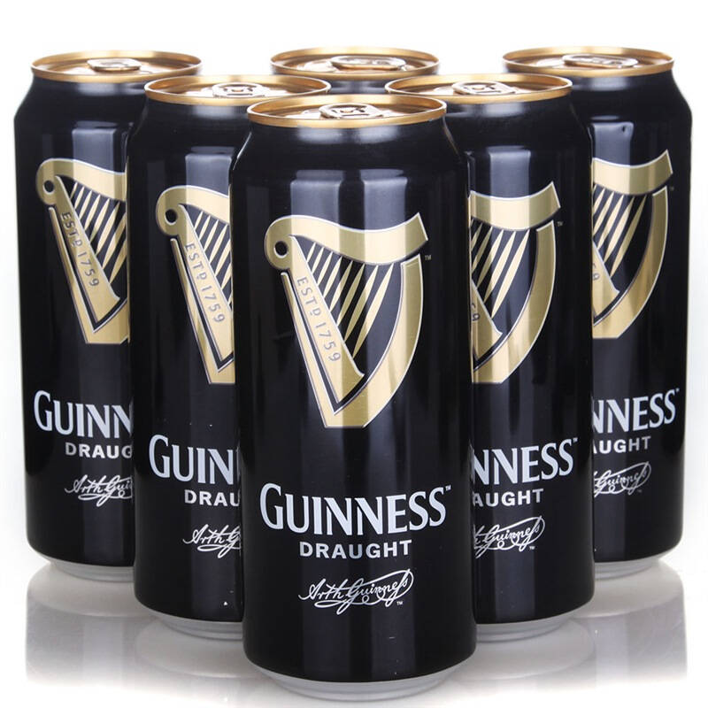 健力士(guinness)醇黑啤酒 440ml*6罐装