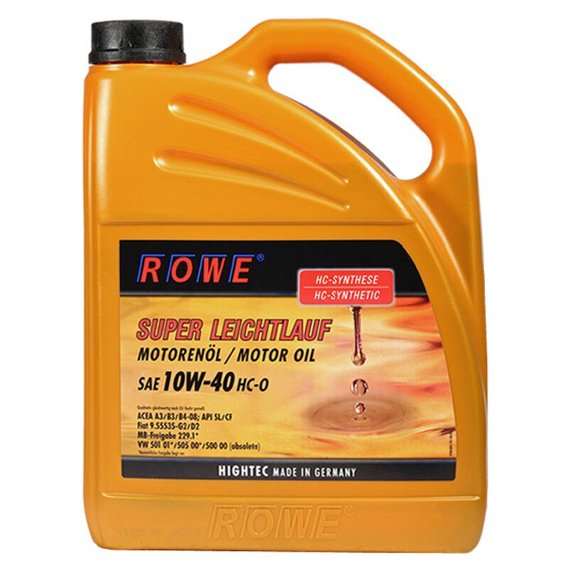 诺为(rowe) leichtlauf sae 10w-40 hc-o 合成机油 sl级 4l装(德国