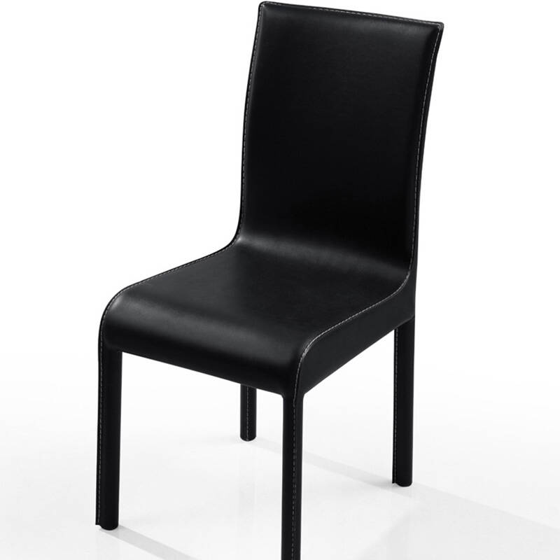 vvg 现代简约时尚皮革餐椅宜家黑色白色鳄鱼皮椅子 黑色椅子 鳄鱼皮纹