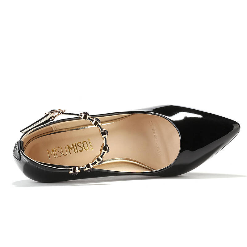 米苏米秀(misu-miso)2015秋季新品女鞋浅口高跟单鞋m25167015 黑色 36