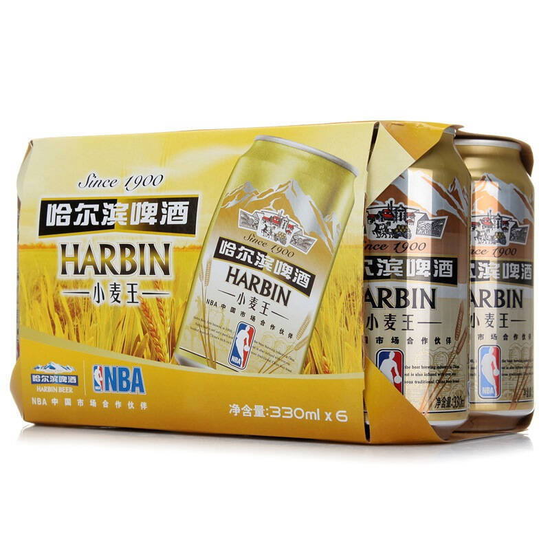 哈尔滨(harbin) 小麦王啤酒 330ml*24听