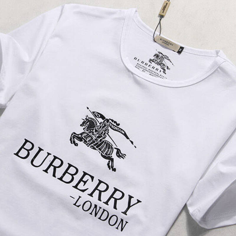 奢侈品专柜正品巴宝莉/burberry男士圆领短袖t恤印花纯色简约 加大加