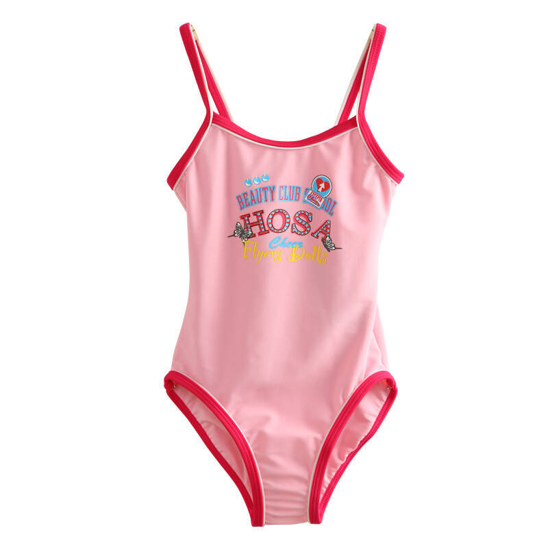 浩沙儿童泳衣女童 2014三角泳裤连体泳装 粉红色 130