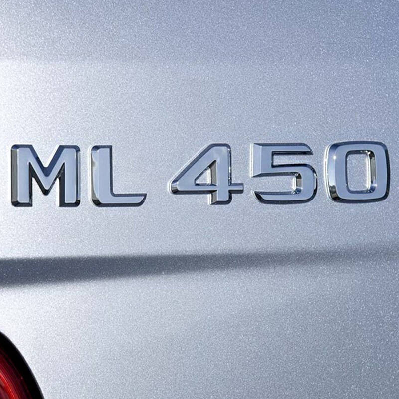 标跃新款奔驰ml400后字标ml450标志ml500尾盖标ml550改装ml63车标amg