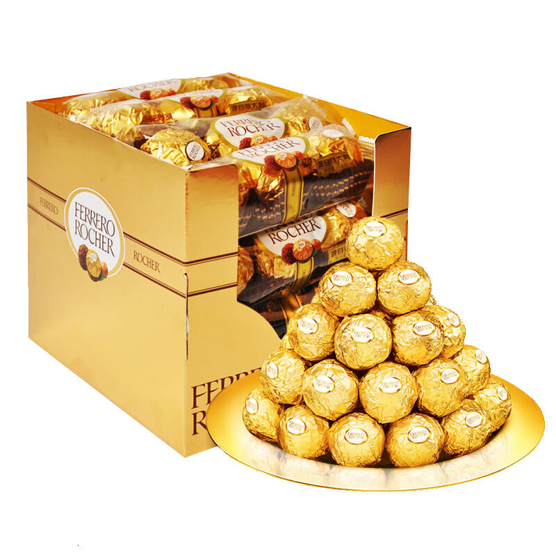 ferrero费列罗榛子仁金莎巧克力t48粒 意大利原装金色礼盒进口食品