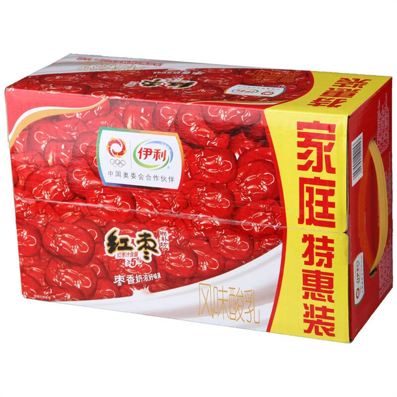 伊利 红枣口味袋装酸奶 风味发酵乳酸牛奶 150g*15袋【图片 价格 品牌