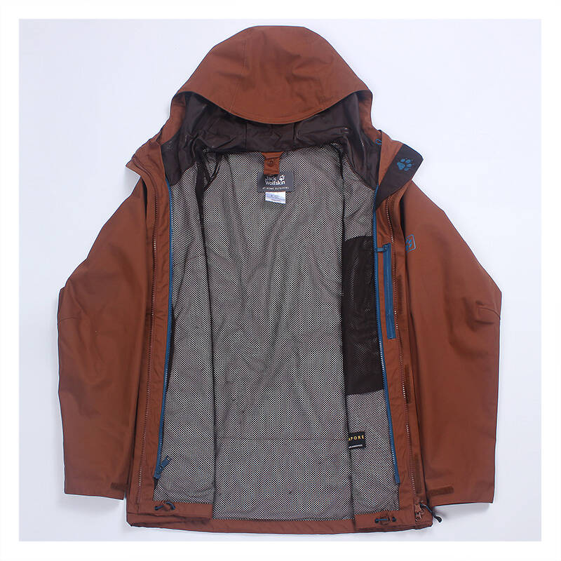 jack wolfskin/狼爪户外男士三合一冲锋衣5007951 落叶棕 xl