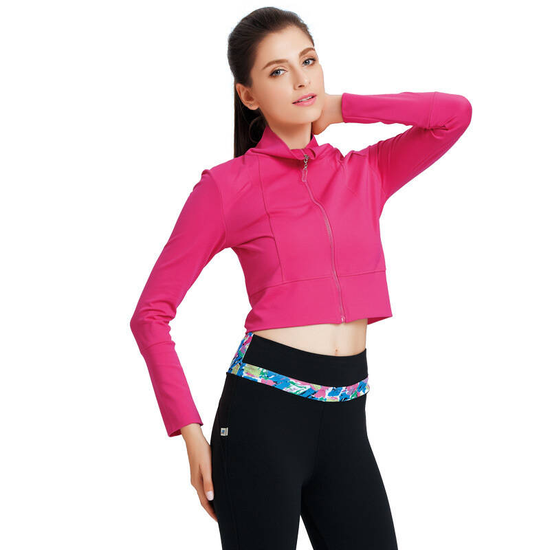 瑜伽服女 修身吸汗排湿运动运动健身服长袖秋冬季瑜伽服套装 红 黑 xl