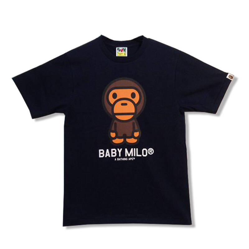 bape baby milo tee 大米罗站立绝版t恤日本制 navy xl