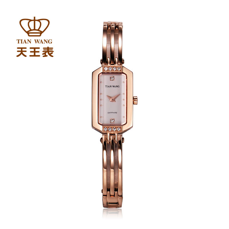 天王表(TIAN WANG)手表 钢带方型气质魅力时