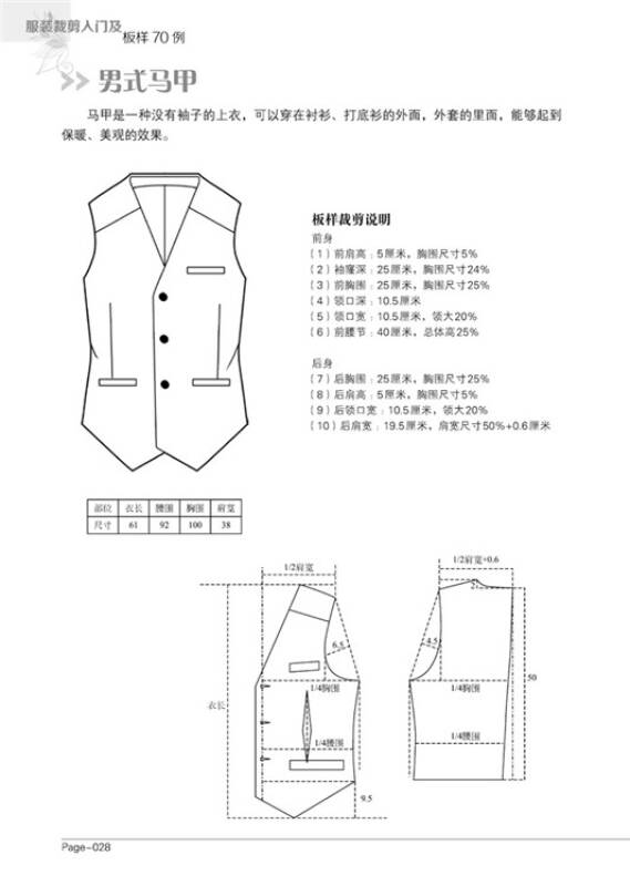 服装裁剪入门及板样70例