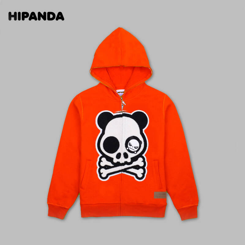hipanda 设计潮牌 男款 骷髅鲨鱼衫 熊猫潮人风尚 灰色 180/xl