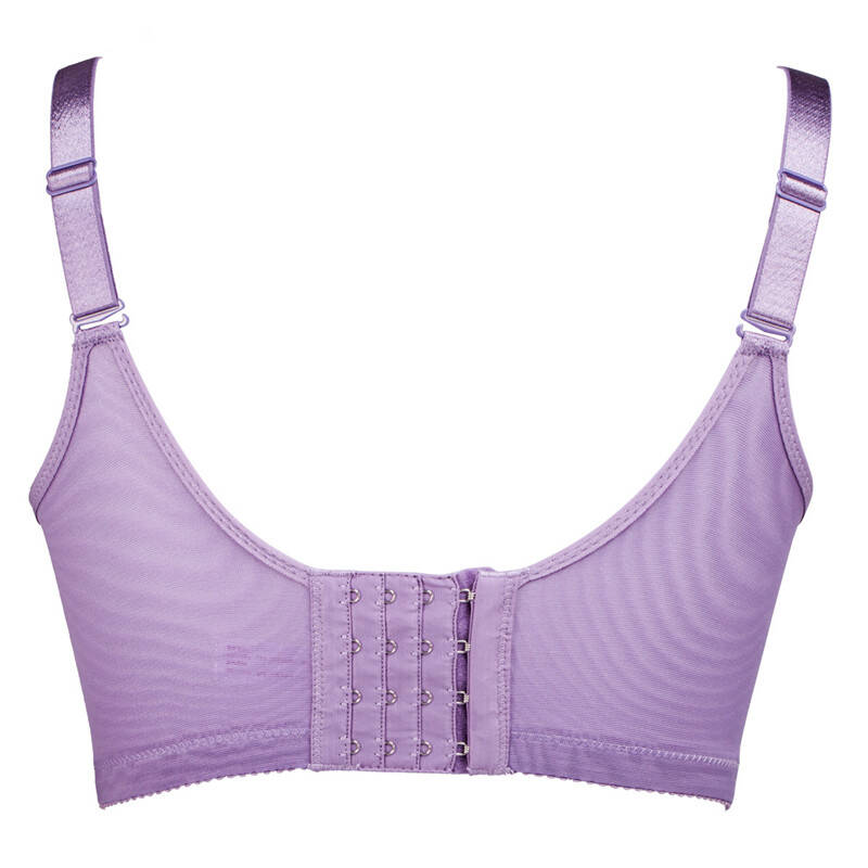 加厚超聚拢睡眠乳罩女士奶罩调整型胸罩无钢圈文胸衣性感内衣 浅紫色