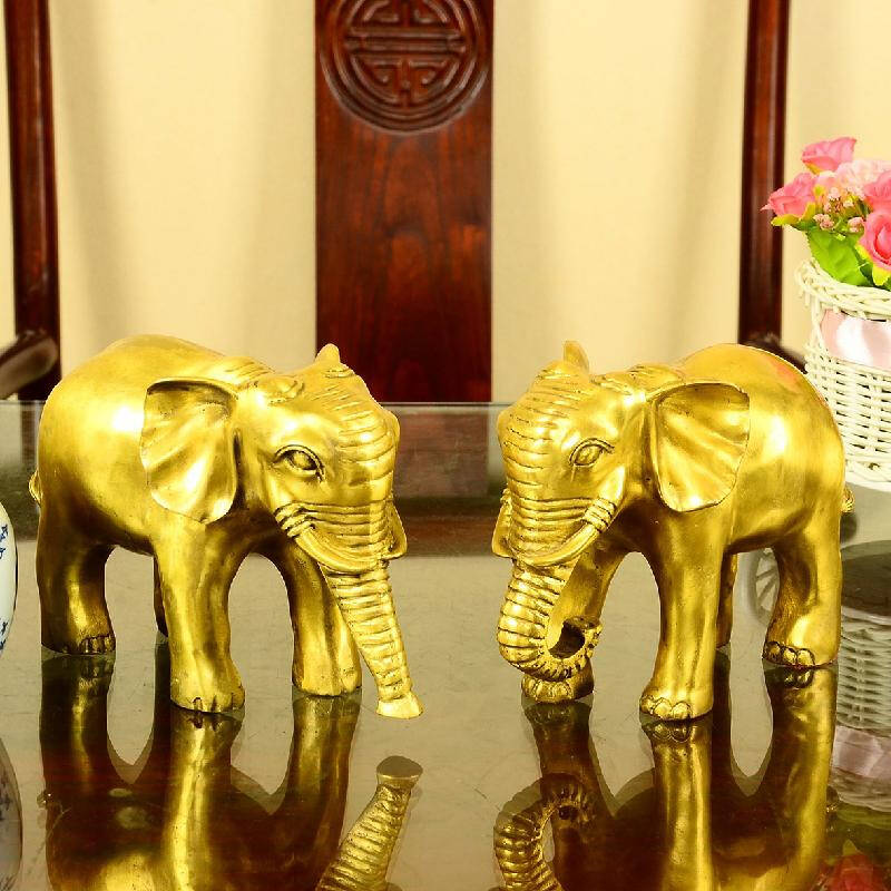 百纳源 铜大象摆件商务办公室摆件家居客厅装饰品乔迁