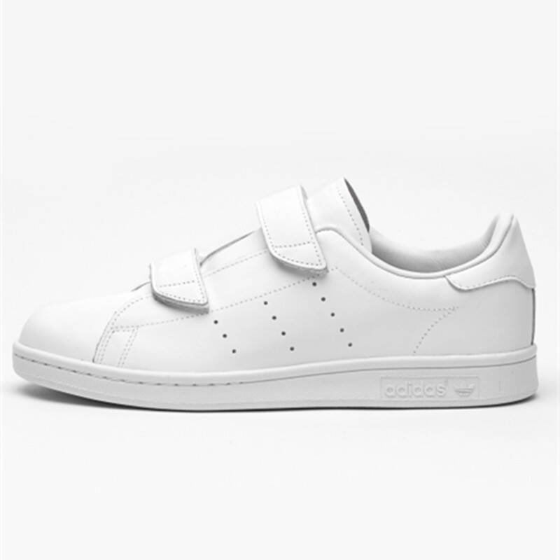 阿迪达斯(adidas)三叶草originals hyke 男女魔术贴板鞋 s79344 全白s图片