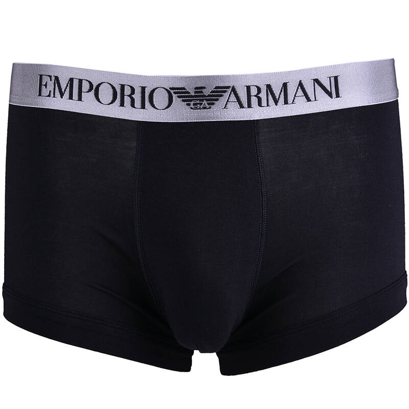 emporio armani 安普里奥·阿玛尼 男士黑色莫代尔内裤 四角裤 平角裤