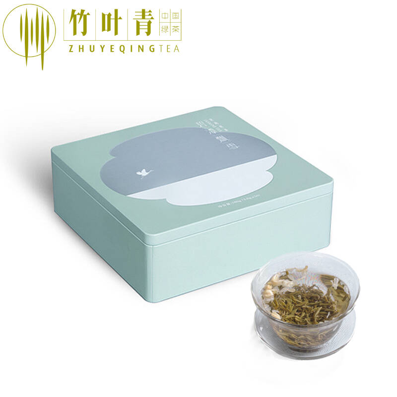 碧潭飘雪茉莉花茶叶 竹叶青出品四川峨眉山静心级年货礼盒装180g 4296