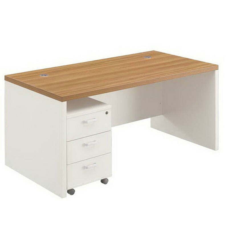 2米板式办公桌 1400*600带活动柜