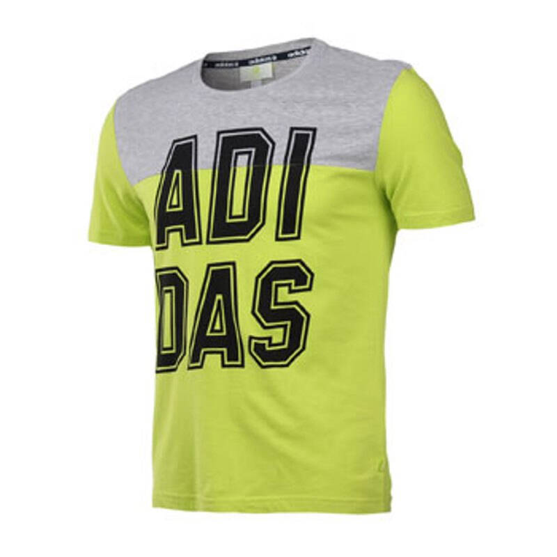 阿迪达斯adidas neo 热夏生活男装logo款短袖t恤f78960 深橙绿 l