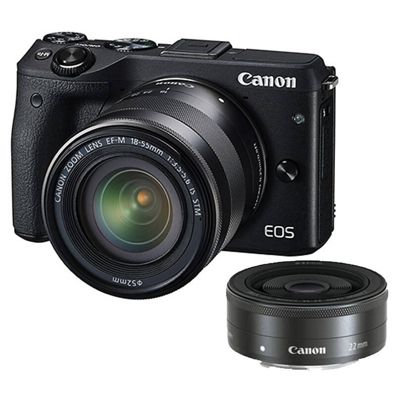 佳能(canon)eos m3 微型可换镜数码相机 佳能eos m3 黑色(ef-m 18-55