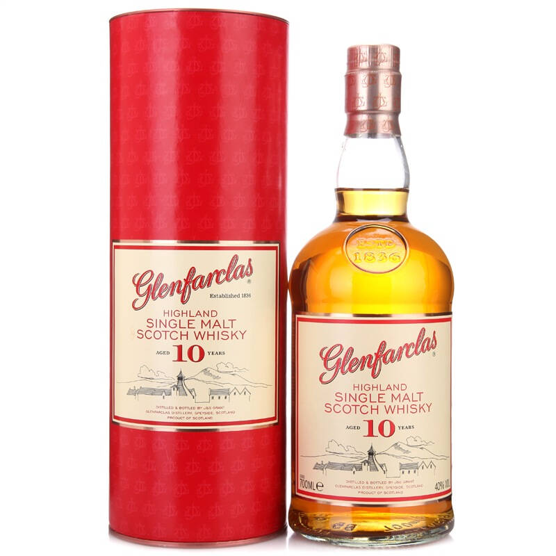 格兰花格(glenfarclas)10年苏格兰单一麦芽威士忌 700ml