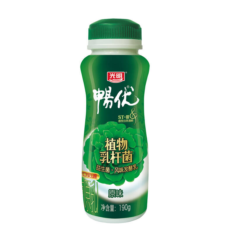 光明 畅优风味发酵乳190g*12瓶 酸牛奶 乳酸菌发酵乳 原味饮品 原味