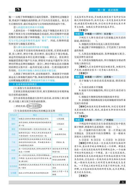 2016版教材完全解读 :高中生物(必修1 rjsw 配人教版)