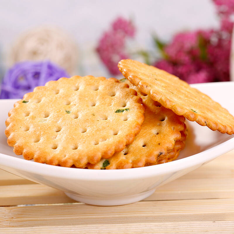 梦想葱油饼干咸味薄脆235g 饼干蛋糕早餐食品 葱香味