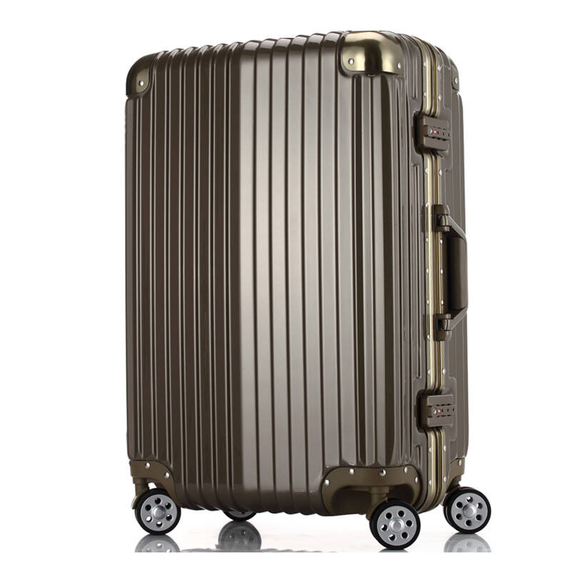 波米铆钉铝框拉杆箱万向轮密码行李箱女旅游旅行箱26男20 28英寸24