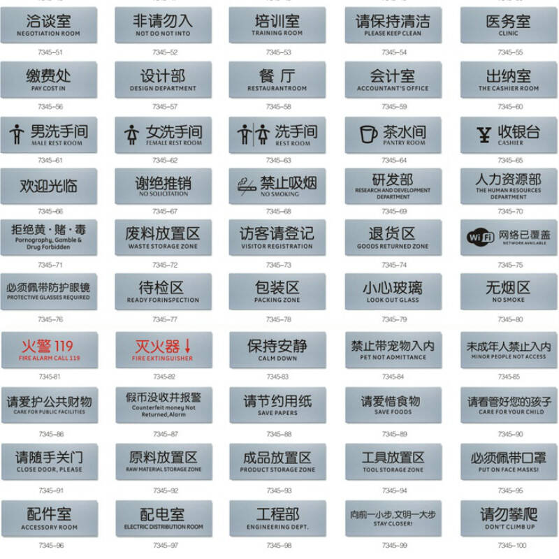 导示牌 铝塑板标牌 标识牌 标语牌 告示指示牌 科室牌