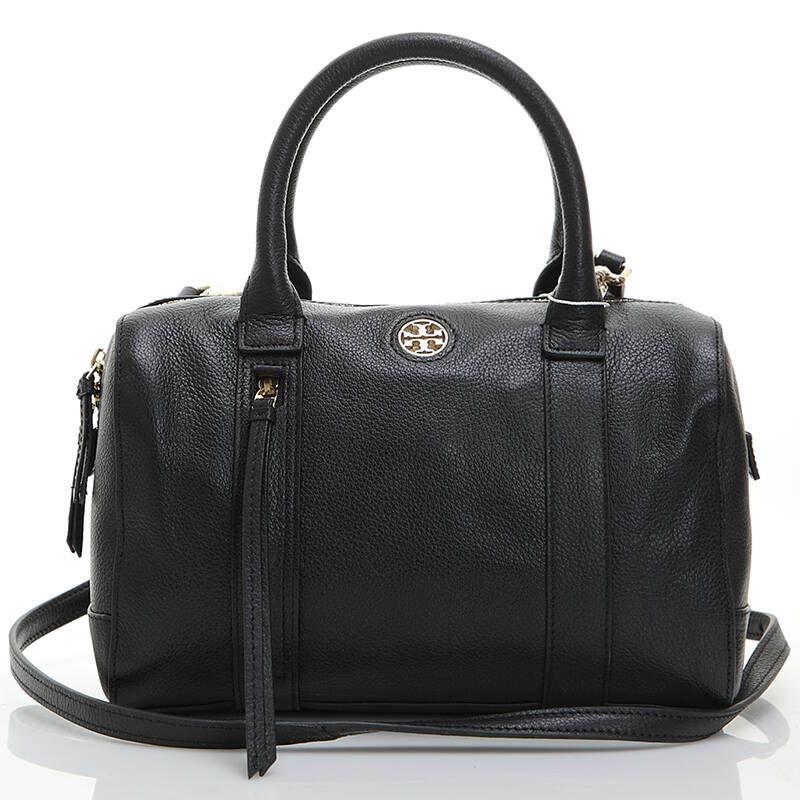 tory burch 托里·伯奇 女士黑色牛皮手提单肩包 22159736 black 001