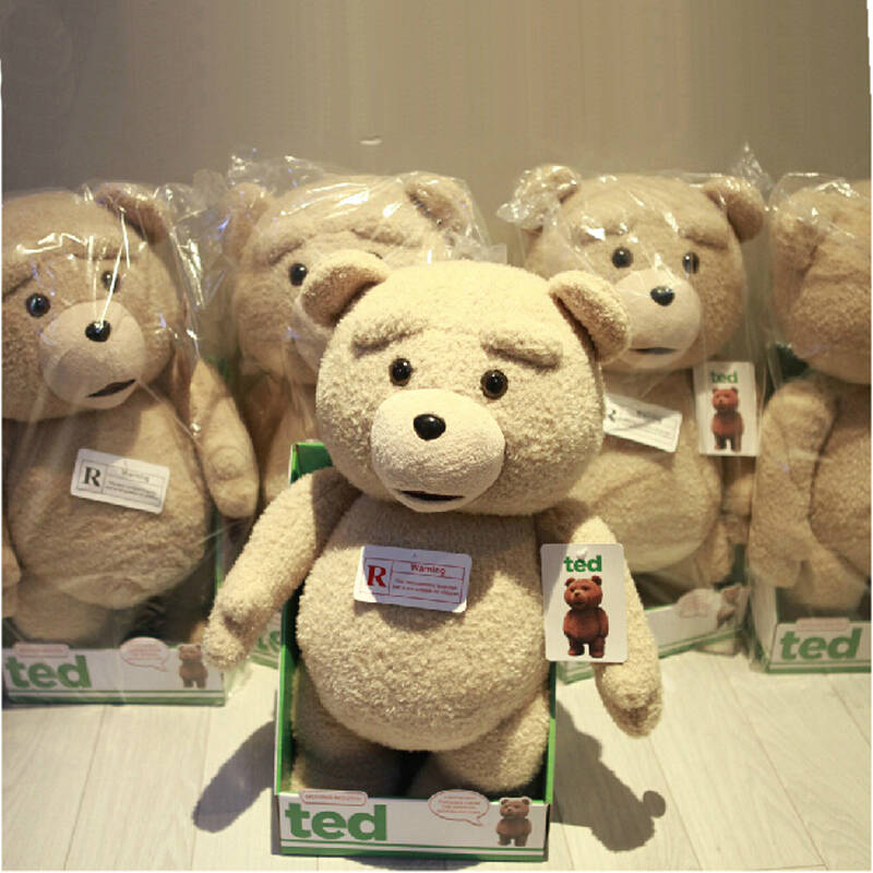 美国正版ted电影泰迪熊正品毛绒玩具娃娃抱抱熊 情人版 嘴动版40厘米