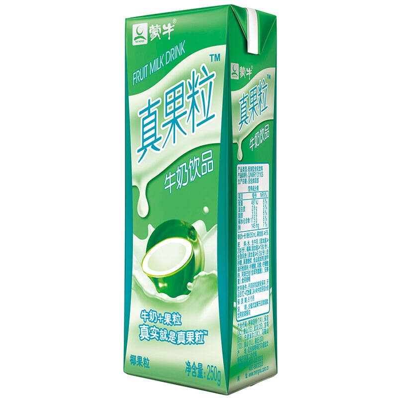 【京东超市】蒙牛 真果粒牛奶饮品(椰果)250g*12 礼盒装