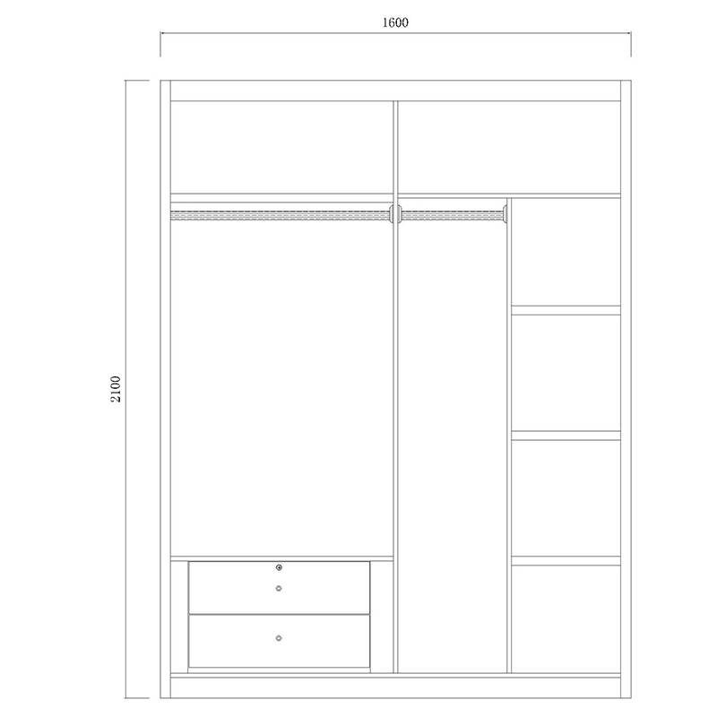1.8米宽衣柜结构设计图 宽800×800高 m.360buyimg.com