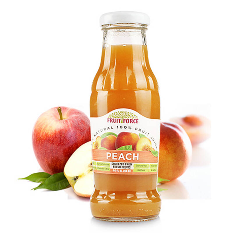 美国fruitforce弗鲁特鲜榨蜜桃果蔬汁果汁苹果果汁复合饮料整样瘦胸图片