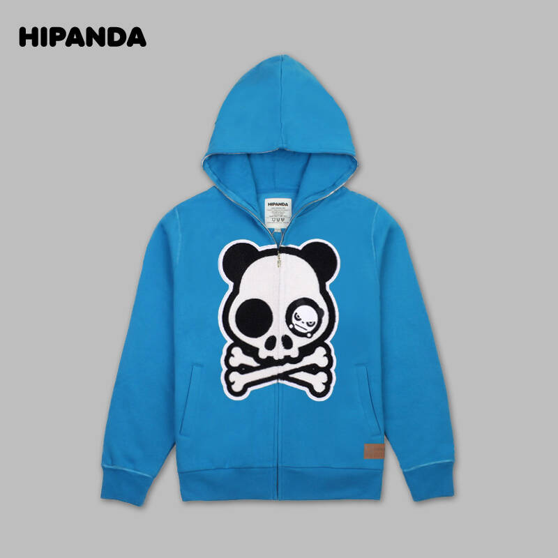 hipanda 设计潮牌 男款 骷髅鲨鱼衫 熊猫潮人风尚 灰色 180/xl