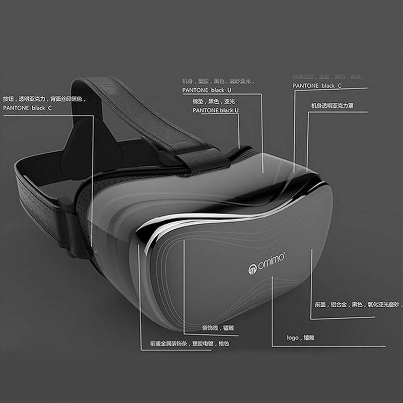 qike虚拟现实3dvr眼镜 智能头戴3d立体智能眼镜 wifi链接一体机 白色