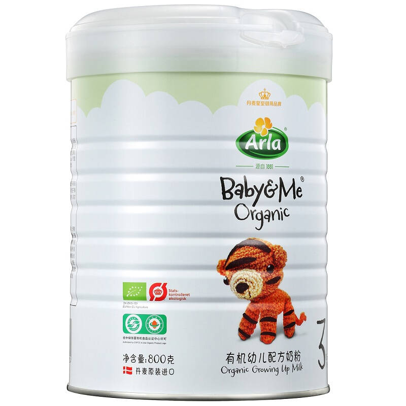 arla 宝贝与我(baby&me)有机幼儿配方奶粉3段(12-36个