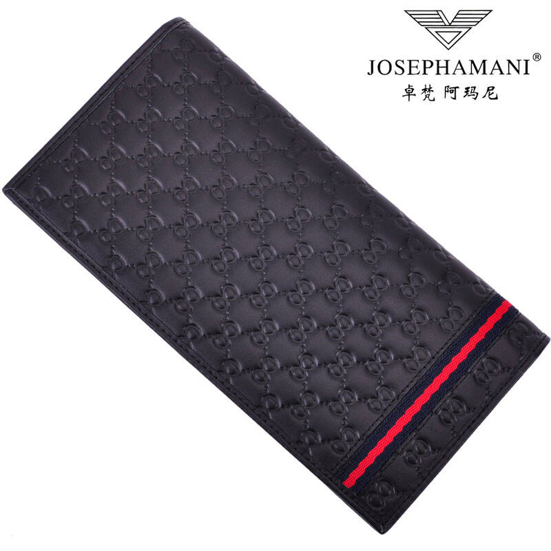 卓梵阿玛尼(josephamani)男士钱包长款时尚格子韩版多