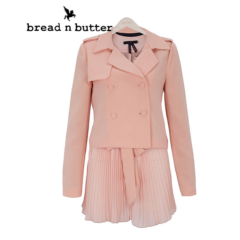 bread n butter 面包黄油品牌女装雪纺短外套3w20bnbjktw120134 粉红