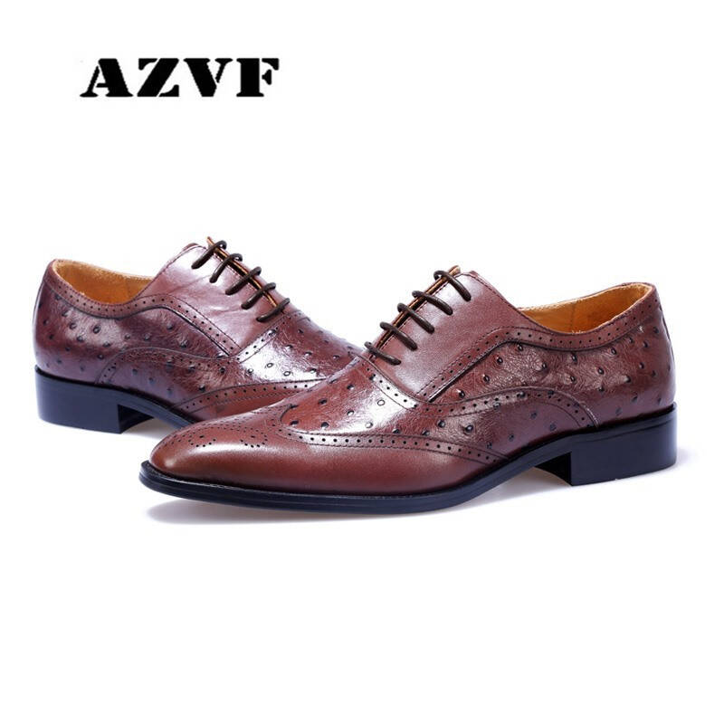 azvf2015年秋冬季新款时尚布洛克雕花男鞋个性英伦潮流鞋子男士尖头