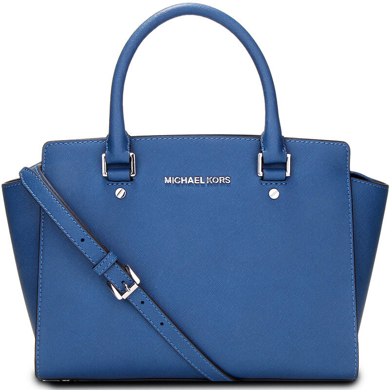 michael kors( 迈克·科尔斯) mk女士钢蓝色手提斜挎包30t3slms2l