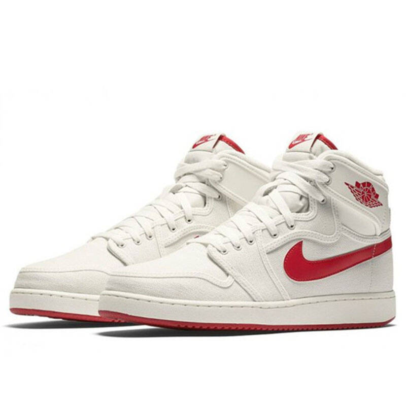 耐克nike air jordan1 aj乔1 黑红公牛九孔篮球男鞋 638471-102 白色