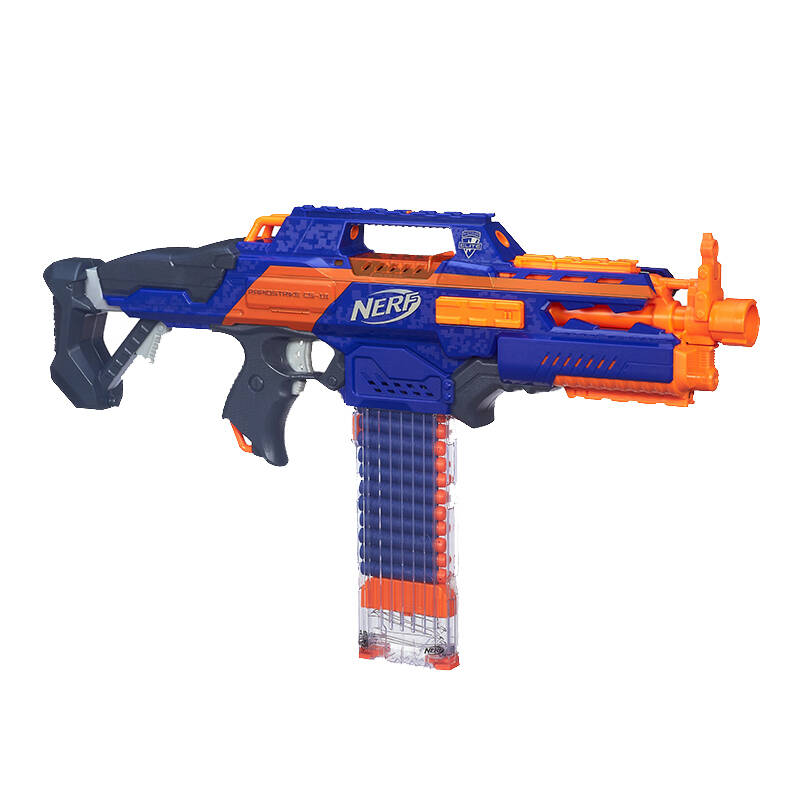 hasbro/孩之宝儿童软子弹玩具枪nerf热火精英系列 超凡发射器-蓝色a