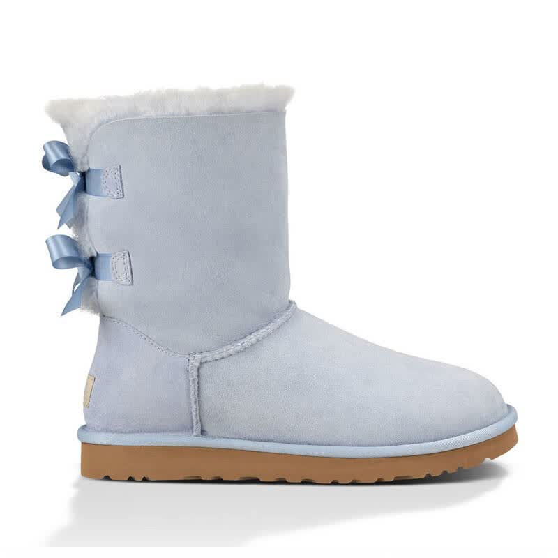 ugg 秋冬双蝴蝶结羊皮毛一体女士雪地靴 1002954 hnb 36