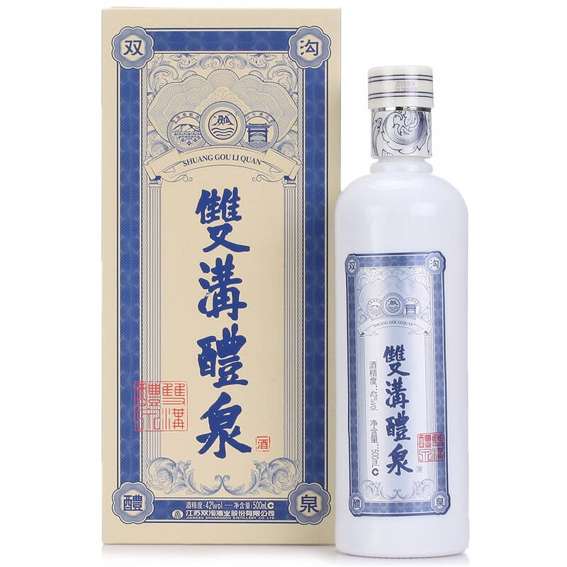 双沟 醴泉 42度 整箱装白酒 500ml*6瓶(内含3个礼袋) 口感绵柔浓香型